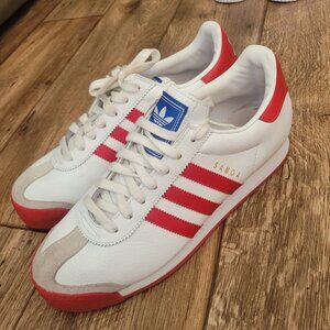 Adidas Samoa White/Red Stripe Men Size 9